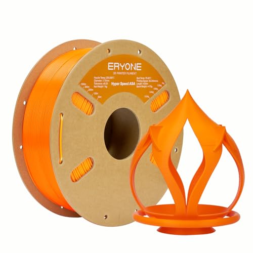 ERYONE Hohe Geschwindigkeit ASA Filament 1.75mm +/- 0.03mm, 3D Drucker Filament, 30–200mm/s Hyper Speed ​​ASA Filament, 1 kg/Spule, Orange von ERYONE