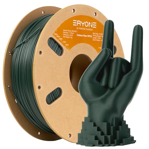 ERYONE PETG Carbon Fiber Filament 1.75mm +/- 0.03mm, PETG CF 3D Drucker Filament, 1kg Spool (2.2LBS), Olive Green von ERYONE