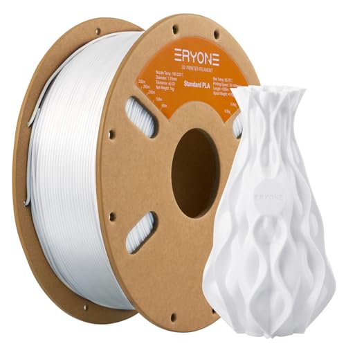ERYONE PLA Filament 1.75 mm, 3D Drucker Filament PLA, Maßgenauigkeit +/- 0,03 mm 1 kg/Spule, Kaltes Weiß ERYONE PLA Filament 1.75 mm, 3D Drucker Filament PLA, Maßgenauigkeit +/- 0,03 mm 1 kg/Spule, Kaltes Weiß von ERYONE
