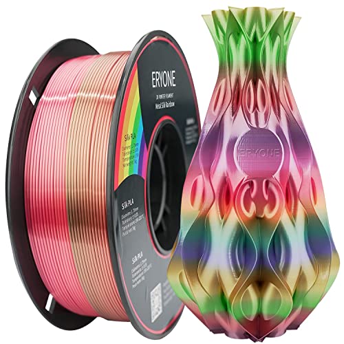 ERYONE Silk Rainobw PLA Filament PLA 1.75mm, 3D-Drucker Silk PLA Filament,+/- 0,03 mm, 1kg/Spule, Metal Luster Silk Rainbow von ERYONE