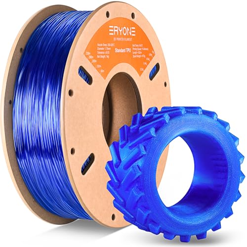 ERYONE TPU Filament 1,75 mm, 3D Drucker Filament TPU 1 kg 1 Spool, +/-0,05 mm, 95 A, blau transparent ERYONE TPU Filament 1,75 mm, 3D Drucker Filament TPU 1 kg 1 Spool, +/-0,05 mm, 95 A, blau transparent von ERYONE