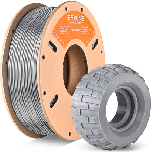 ERYONE TPU Filament 1.75mm, 3D Drucker Filament TPU 0.5kg 1 Spool, -0.05mm, Grau ERYONE TPU Filament 1.75mm, 3D Drucker Filament TPU 0.5kg 1 Spool, -0.05mm, Grau von ERYONE