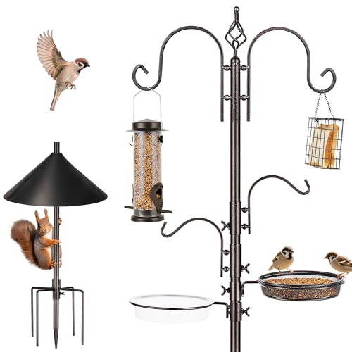 ERYTLLY Vogelfutterspender Vogelfutterstation Kit Vogelfutterstange Wildvogel-Futterstation Hängeset mit Eichhörnchenschutz, Trennwand, Talgkäfigrohr, Vogelfutterstation, Pflanzgefäß, Aufhänger, ERYTLLY Vogelfutterspender Vogelfutterstation Kit Vogelfutterstange Wildvogel-Futterstation Hängeset mit Eichhörnchenschutz, Trennwand, Talgkäfigrohr, Vogelfutterstation, Pflanzgefäß, Aufhänger, von ERYTLLY