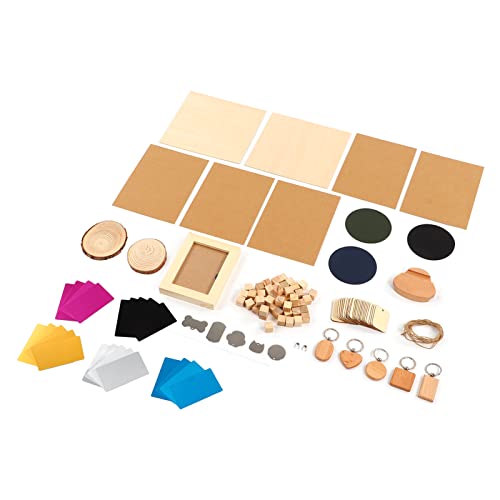 ERYUE 11 Kinds Material Stainless Steel Pine Wood Making CNC Engraving Material Set For Woodwork, Suitable For Starting Engraving Machines with 11 Kinds of Carving Materials, For von ERYUE