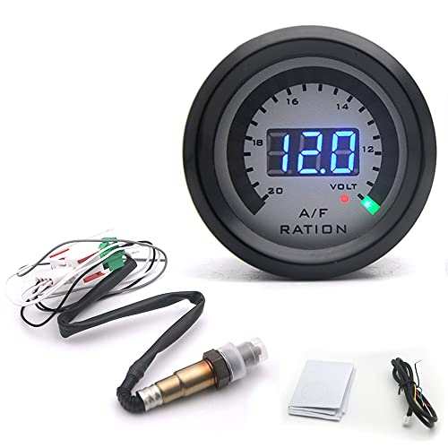 ERYUE 2 in 1 Meter 52MM Narrowband Digital Air Fuel Ratio Gauge Kit 12 V Car Volmeter with O2 Oxygen Sensor Car Modification Accessories von ERYUE