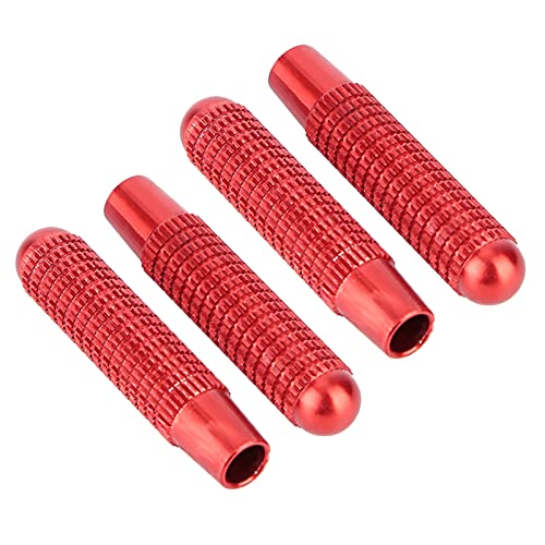 ERYUE 4 Stück Auto Türschloss Pin Knauf Abdeckung, Geringes Gewicht, Robust in der Verwendung, Rot, Silber Optional, Dekorative Wirkung, Wasserfest, Fit für Mercedes A B E CLA GLA GLK (Rot) von ERYUE