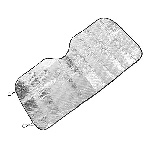 ERYUE Aluminiumfolie Sonnenschatten, Universelle Große Auto -Windschutzscheibe Visierschatten, Schutz, 130 * 60 cm, Leicht und Tragbar, Hitzebeständig, Vorne/hinten Sonnenschirm von ERYUE
