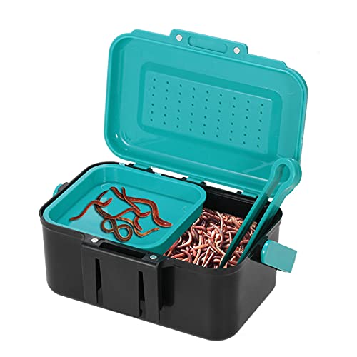 ERYUE Angelköderbox,Tragbare Fischen-Köder-Kasten-Kasten Live-Köder Köder Haken Earthworm Tragetasche Waist Fishing Tackle Box von ERYUE