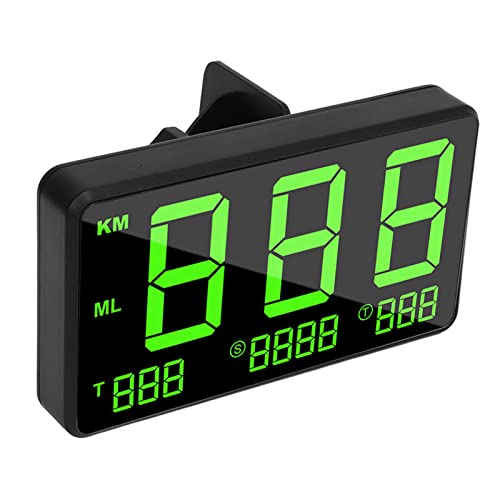 ERYUE GPS -Tachometer -Auto -HUD -Display, Grüne Lichtgeschwindigkeitsermüdungswarnung für Alle Autos, Lastwagen, Motorräder, Motorräder mit Einfachem Setup von ERYUE