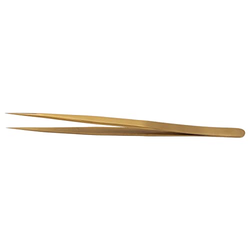ERYUE Genauigkeit Pinzette, Tragbare Stabile Korrosions Beständigkeit Pinzette für Handy-PC, Feine Punkt-Pinzette, Pinzette für Kupferdraht-Löt Reparatur (Gold) von ERYUE
