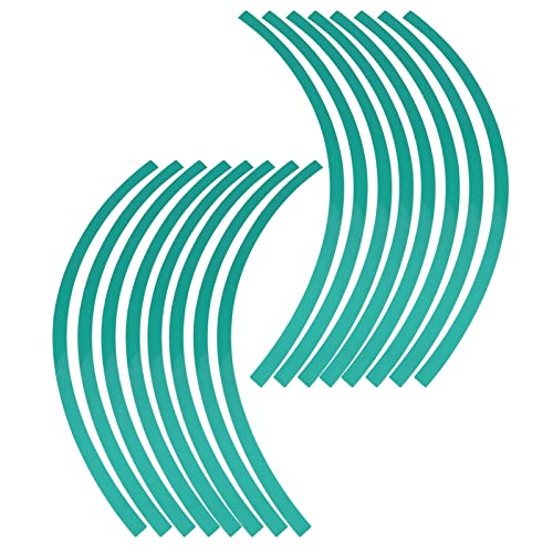 ERYUE Radaufkleber, 6 Farben Universal Car Motorry Motorcycel Rad Reflective Nadelstreifenklebebandaufkleber mit Lang Anhaltender Haft für 16-19-Zoll (Dunkelgrün) von ERYUE