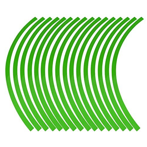 ERYUE Radaufkleber, 6 Farben Universal Car Motorry Motorcycel Rad Reflective Nadelstreifenklebebandaufkleber mit Lang Anhaltender Haft für 16-19-Zoll (Fluoreszierendes Grün) von ERYUE