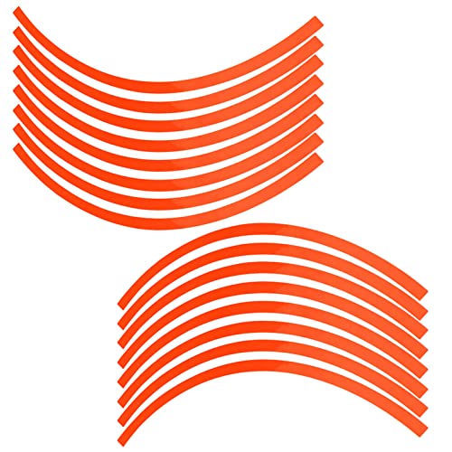 ERYUE Radaufkleber, 6 Farben Universal Car Motorry Motorcycel Rad Reflective Nadelstreifenklebebandaufkleber mit Lang Anhaltender Haft für 16-19-Zoll (Scharlach) von ERYUE