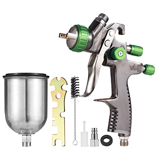 ERYUE Schwerkraft-Luftspritzpistole,LVLP Gravity Feed Air Spray Gun Mini Paint Spray Gun Kit 1,3 mm Düse 600 ml Flüssigkeitsbecher Air Paint Sprayer zum Lackieren von Automöbeln von ERYUE