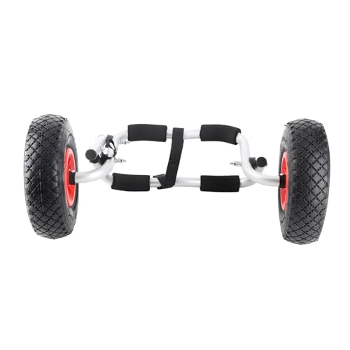 ERYUE Tragbares Leichtes Faltbares Boot Kcer -Kanu -Tasche Trolley Transport Tracart Abnehmbare (Silber) von ERYUE