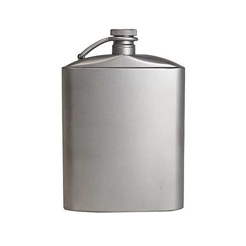 ERYUE Trinkflasche-Silverant Titanium Flask Wine Hip Flagon mit Schraubverschluss Clip Ultraleichte Trinkflasche mit Ti-Trichter für Wanderungen im Freien von ERYUE