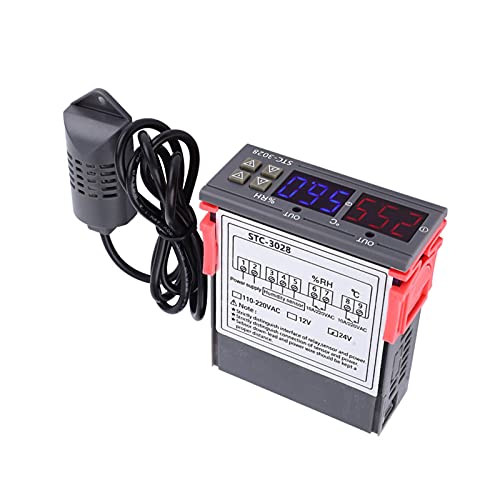STC-3028 Digitale Anzeigetemperatur, ABS-Flammhemmungsmittel, Mikrocomputer Intelligenter Dual-Display-Dual-Temperatur-Controller für Kühl- und Heizgeräte mit Integriertem von ERYUE