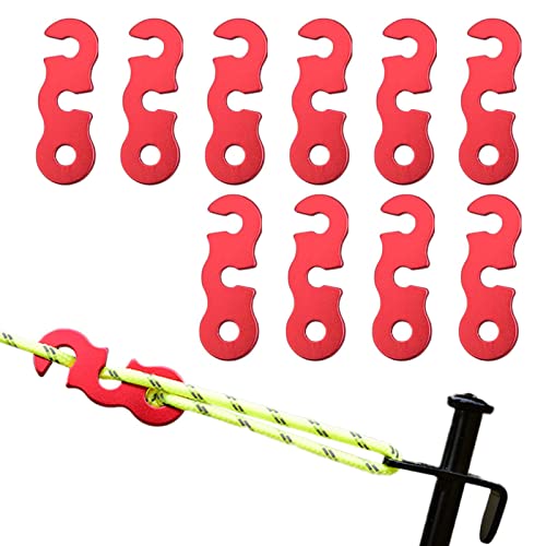 ERZU Seilversteller für Zelt | Zeltschnurspanner aus Aluminiumlegierung mit 3 Löchern Paracord-Spanner – Paracord-Spanner Zeltspanner, Regelschnur-Einsteller von ERZU