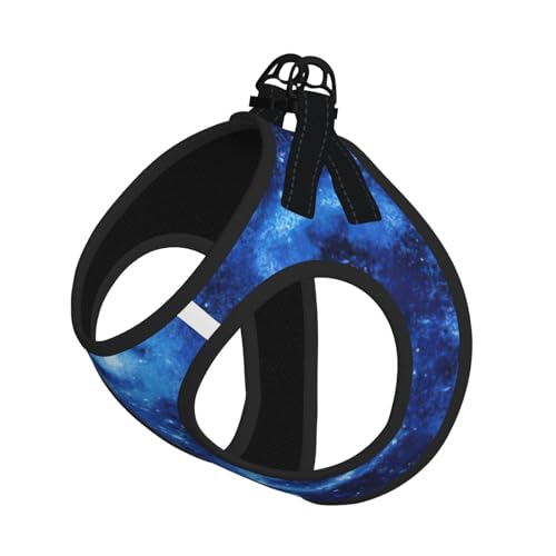 Blue Universe Weltraum-Galaxie-Druckgeschirr-Set für Katzen und Hunde, reflektierend, verstellbar, ausbruchsicher, mit weichem, atmungsaktivem Netzgewebe, für kleine Haustiere und Kätzchen, Welpen Blue Universe Weltraum-Galaxie-Druckgeschirr-Set für Katzen und Hunde, reflektierend, verstellbar, ausbruchsicher, mit weichem, atmungsaktivem Netzgewebe, für kleine Haustiere und Kätzchen, Welpen von ERhoug