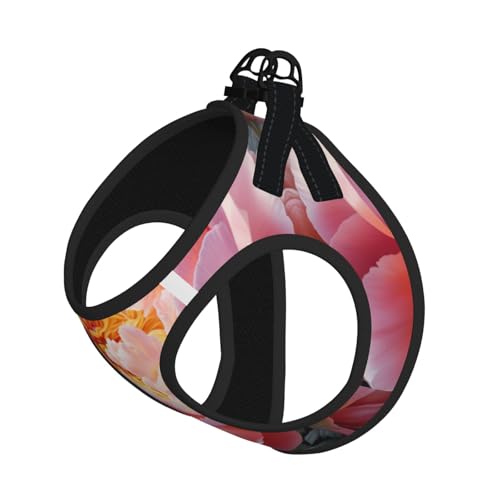 Gartengeschirr mit Pfingstrosen-Druck, reflektierend, verstellbar, ausbruchsicher, mit weichem, atmungsaktivem Netzgewebe, für kleine Haustiere und Kätzchen, Welpen Gartengeschirr mit Pfingstrosen-Druck, reflektierend, verstellbar, ausbruchsicher, mit weichem, atmungsaktivem Netzgewebe, für kleine Haustiere und Kätzchen, Welpen von ERhoug