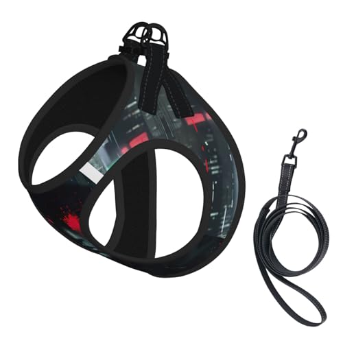 Hacker Era Hundegeschirr mit Aufdruck, reflektierend, verstellbar, ausbruchsicher, mit weichem, atmungsaktivem Netzgewebe, für kleine Haustiere und Kätzchen, Welpen Hacker Era Hundegeschirr mit Aufdruck, reflektierend, verstellbar, ausbruchsicher, mit weichem, atmungsaktivem Netzgewebe, für kleine Haustiere und Kätzchen, Welpen von ERhoug