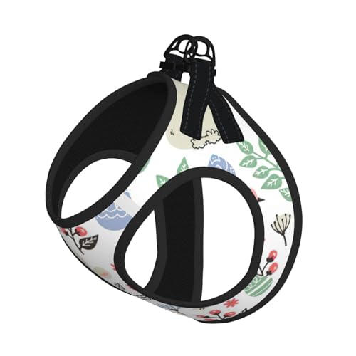 Hundegeschirr mit Blumen-Hasen-Vogel-Aufdruck, reflektierend, verstellbar, ausbruchsicher, mit weichem, atmungsaktivem Netzgewebe, für kleine Haustiere und Kätzchen, Welpen Hundegeschirr mit Blumen-Hasen-Vogel-Aufdruck, reflektierend, verstellbar, ausbruchsicher, mit weichem, atmungsaktivem Netzgewebe, für kleine Haustiere und Kätzchen, Welpen von ERhoug