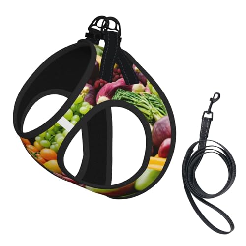 Hundegeschirr mit Gemüse- und Obst-Aufdruck, reflektierend, verstellbar, ausbruchsicher, mit weichem, atmungsaktivem Netzgewebe, für kleine Haustiere und Kätzchen, Welpen Hundegeschirr mit Gemüse- und Obst-Aufdruck, reflektierend, verstellbar, ausbruchsicher, mit weichem, atmungsaktivem Netzgewebe, für kleine Haustiere und Kätzchen, Welpen von ERhoug