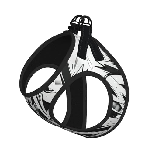 Hundegeschirr mit Graffiti-Zeichendruck, reflektierend, verstellbar, ausbruchsicher, mit weichem, atmungsaktivem Netzgewebe, für kleine Haustiere und Kätzchen, Welpen Hundegeschirr mit Graffiti-Zeichendruck, reflektierend, verstellbar, ausbruchsicher, mit weichem, atmungsaktivem Netzgewebe, für kleine Haustiere und Kätzchen, Welpen von ERhoug