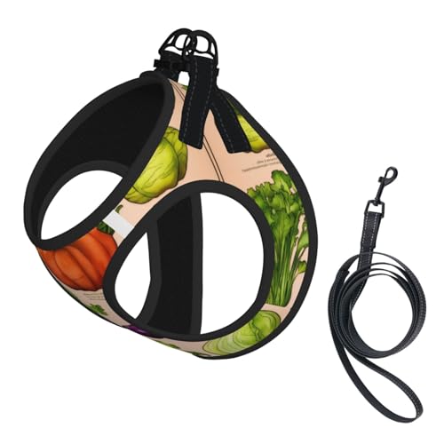 Hundegeschirr mit Obst- und Gemüseaufdruck, reflektierend, verstellbar, ausbruchsicher, mit weichem, atmungsaktivem Netzgewebe, für kleine Haustiere und Kätzchen, Welpen Hundegeschirr mit Obst- und Gemüseaufdruck, reflektierend, verstellbar, ausbruchsicher, mit weichem, atmungsaktivem Netzgewebe, für kleine Haustiere und Kätzchen, Welpen von ERhoug