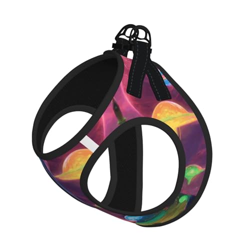 Hundegeschirr mit Pilzdruck, reflektierend, verstellbar, ausbruchsicher, mit weichem, atmungsaktivem Netzgewebe, für kleine Haustiere und Kätzchen, Welpen Hundegeschirr mit Pilzdruck, reflektierend, verstellbar, ausbruchsicher, mit weichem, atmungsaktivem Netzgewebe, für kleine Haustiere und Kätzchen, Welpen von ERhoug