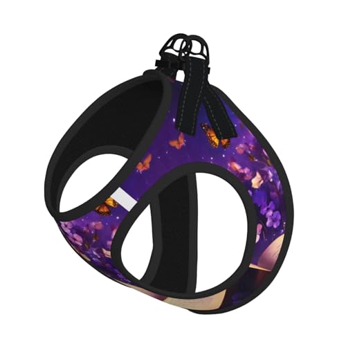 Hundegeschirr mit Schmetterlings-Aufdruck, reflektierend, verstellbar, ausbruchsicher, mit weichem, atmungsaktivem Netzgewebe, für kleine Haustiere und Kätzchen, Welpen Hundegeschirr mit Schmetterlings-Aufdruck, reflektierend, verstellbar, ausbruchsicher, mit weichem, atmungsaktivem Netzgewebe, für kleine Haustiere und Kätzchen, Welpen von ERhoug