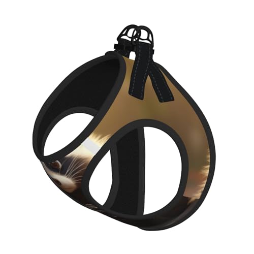 Hundegeschirr mit niedlichem Waschbär-Druck, reflektierend, verstellbar, ausbruchsicher, mit weichem, atmungsaktivem Netzgewebe, für kleine Haustiere und Kätzchen, Welpen Hundegeschirr mit niedlichem Waschbär-Druck, reflektierend, verstellbar, ausbruchsicher, mit weichem, atmungsaktivem Netzgewebe, für kleine Haustiere und Kätzchen, Welpen von ERhoug