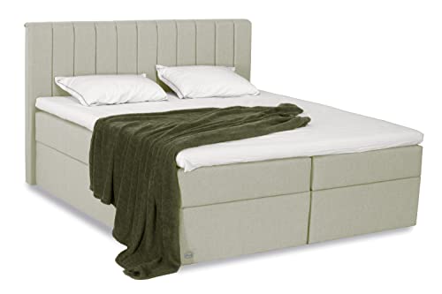 ES Design 08 Antony Boxspringbett Bonnelmatraze mit Visco oder Memory-Topper (160 x 200 cm, mit Memory Topper) von ES Design 08