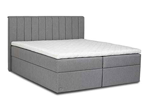 ES Design 08 Antony Boxspringbett Bonnelmatraze mit Visco oder Memory-Topper (180 x 200 cm, mit Visco Topper) von ES Design 08