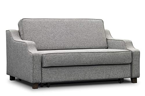 ES Design 08 Sofa mit Schlaffunktion, Schlafsofa ausziehbar liegefläche 160x200 cm 5 Jahren Garantie Beige Melange Braun Grau Schwarz holzbeine von ES Design 08