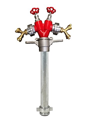 OPTIMUM Standrohr DN 80 mit 2x Storz, 2 Absperrventilen, 4 abnehmbaren 3/4" Zoll-Anschlüssen, drehbarem Kopf und Länge 1,10m (Aluminium, Silber, 1 Stück) von OPTIMUM
