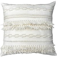 Bio Esan Handgewebtes Und Gesticktes Kissen, Cremefarbenes Handstichkissen, 20x20 Dekoratives Hmong Kissen von ESANStudio