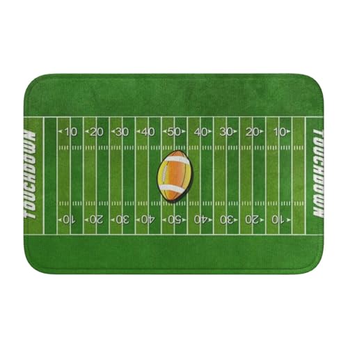 American Football Field Ball Sport Crystal Velvet Lock Edge Bodenmatte 40x60, rutschfest, leicht zu reinigen, angenehmes Fußgefühl von ESASAM