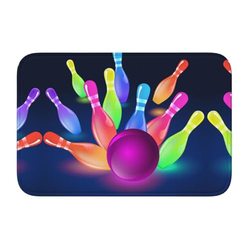 Bowlingbälle Crystal Velvet Lock Edge Bodenmatte 40x60, rutschfest, leicht zu reinigen, angenehmes Fußgefühl von ESASAM