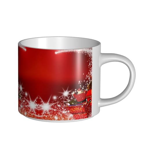 Christmas Magic Keramiktasse mit großem Fassungsvermögen, zarter Körper, dicker Körper, einfach und elegant von ESASAM