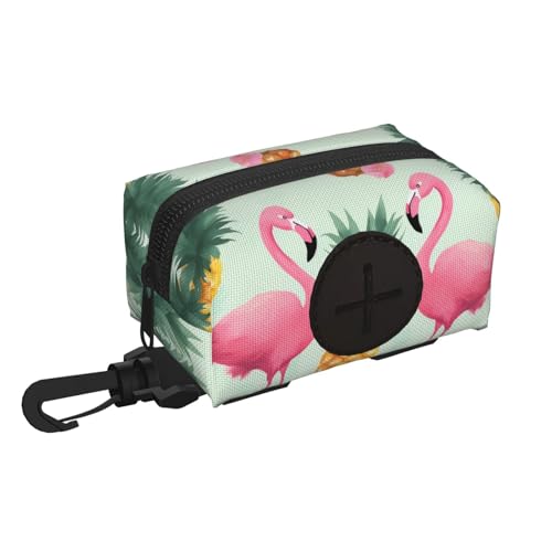 Die pinke Flamingo-Ananas-Mülltasche für Haustiere ist weich und leicht, das perfekte Zubehör für Spaziergänge, Läufe und Wanderungen von ESASAM