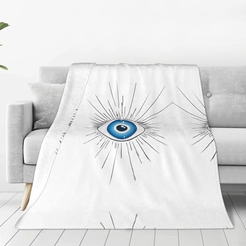 Die superweiche Flanelldecke von Evil Eye ist bequem, leicht, warm und langlebig, geeignet für Zuhause, Reisen und Camping Die superweiche Flanelldecke von Evil Eye ist bequem, leicht, warm und langlebig, geeignet für Zuhause, Reisen und Camping von ESASAM