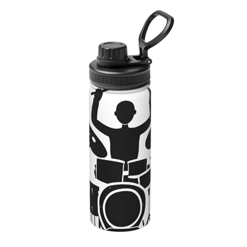 Drummer 510.3 g Sport Thermoskanne mit auslaufsicherem Deckel kann leicht mit einer Hand getrunken werden von ESASAM