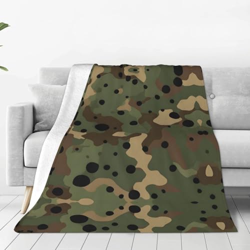 ESASAM Die superweiche Flanelldecke mit Camouflage-Muster ist bequem, leicht, warm und langlebig, geeignet für Zuhause, Reisen und Camping ESASAM Die superweiche Flanelldecke mit Camouflage-Muster ist bequem, leicht, warm und langlebig, geeignet für Zuhause, Reisen und Camping von ESASAM