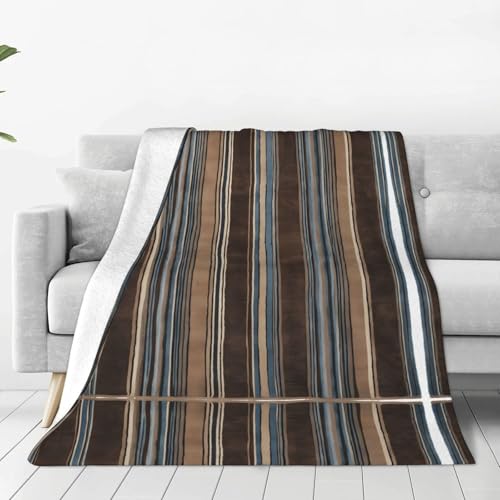 ESASAM Die superweiche Flanelldecke mit bunten Streifen ist bequem, leicht, warm und langlebig, geeignet für Zuhause, Reisen und Camping ESASAM Die superweiche Flanelldecke mit bunten Streifen ist bequem, leicht, warm und langlebig, geeignet für Zuhause, Reisen und Camping von ESASAM
