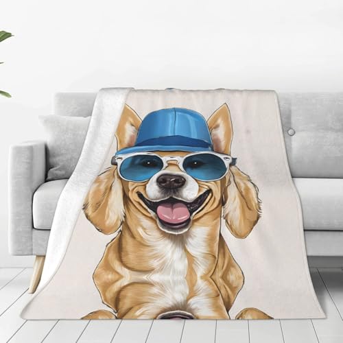ESASAM Die superweiche Flanelldecke mit niedlicher französischer Bulldogge ist bequem, leicht, warm und langlebig, geeignet für Zuhause, Reisen und Camping ESASAM Die superweiche Flanelldecke mit niedlicher französischer Bulldogge ist bequem, leicht, warm und langlebig, geeignet für Zuhause, Reisen und Camping von ESASAM