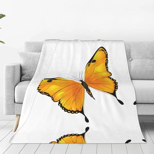 ESASAM Die superweiche Flanelldecke mit schönen Schmetterlingen ist bequem, leicht, warm und langlebig, geeignet für Zuhause, Reisen und Camping ESASAM Die superweiche Flanelldecke mit schönen Schmetterlingen ist bequem, leicht, warm und langlebig, geeignet für Zuhause, Reisen und Camping von ESASAM