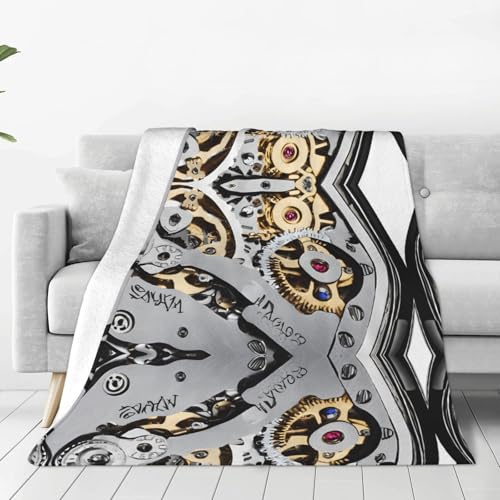 ESASAM Die superweiche Flanelldecke von Cool Steampunk Gears ist bequem, leicht, warm und langlebig, geeignet für Zuhause, Reisen und Camping ESASAM Die superweiche Flanelldecke von Cool Steampunk Gears ist bequem, leicht, warm und langlebig, geeignet für Zuhause, Reisen und Camping von ESASAM