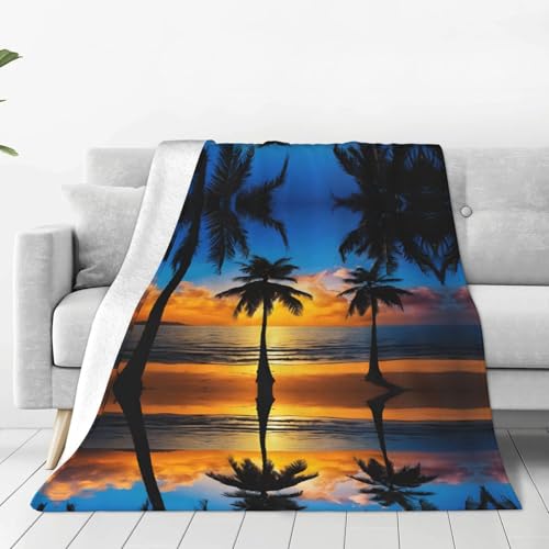 ESASAM Die superweiche Flanelldecke von Hawaii Beach ist bequem, leicht, warm und langlebig, geeignet für Zuhause, Reisen und Camping ESASAM Die superweiche Flanelldecke von Hawaii Beach ist bequem, leicht, warm und langlebig, geeignet für Zuhause, Reisen und Camping von ESASAM