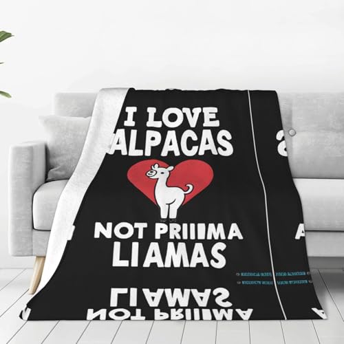 ESASAM Die superweiche Flanelldecke von I Love Alpacas ist bequem, leicht, warm und langlebig, geeignet für Zuhause, Reisen und Camping ESASAM Die superweiche Flanelldecke von I Love Alpacas ist bequem, leicht, warm und langlebig, geeignet für Zuhause, Reisen und Camping von ESASAM